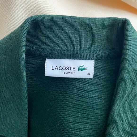 Lacoste Stretch Mini Piqué Wrap Polo Dress in Green, size 36 (fits size 2/4) - Picture 8 of 12